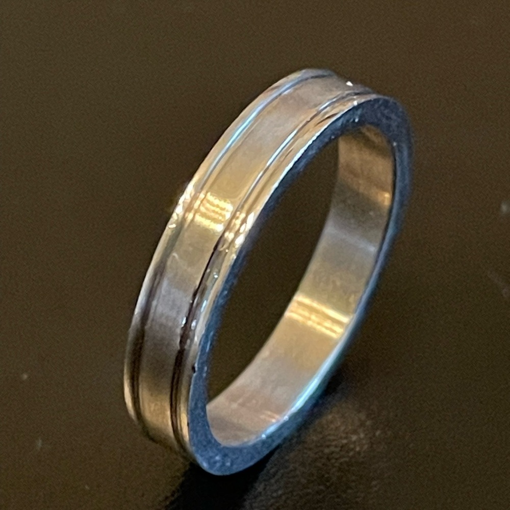4mm silver stainless steel women ring